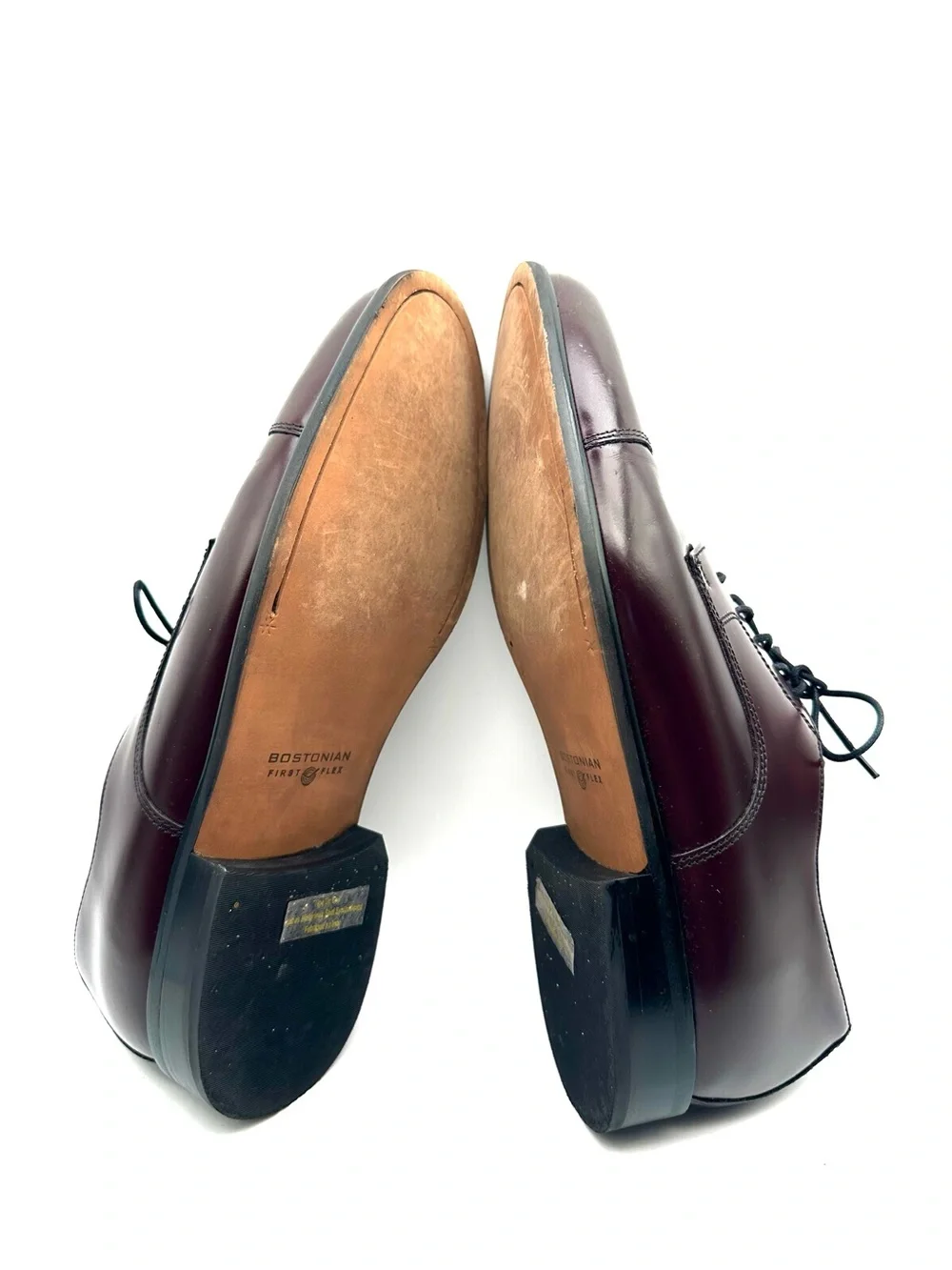 Bostonian Akron Burgundy Leather Cap Toe Oxford Dress Shoes Men’s 10M